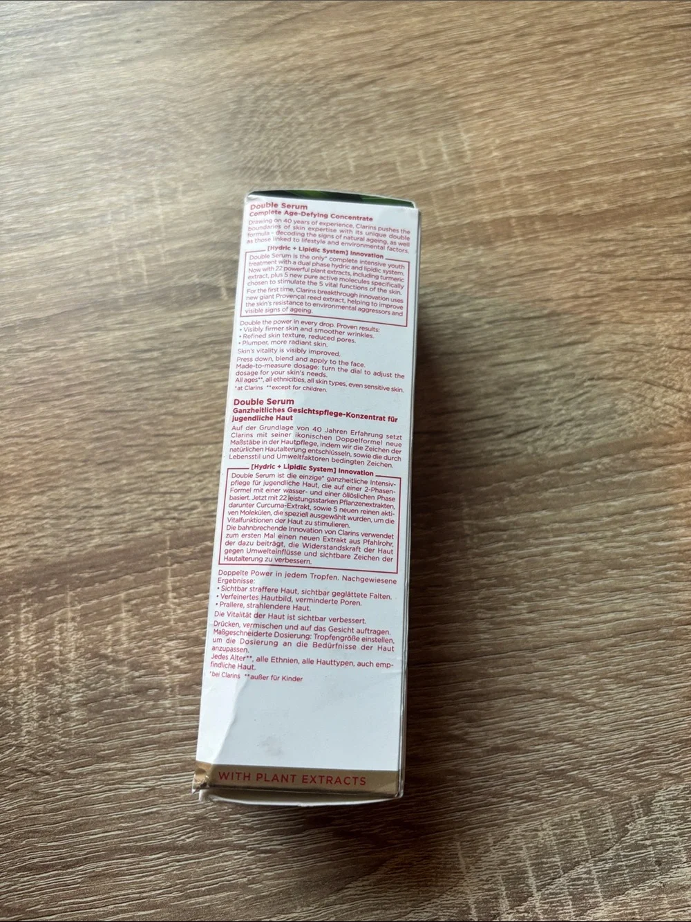 Clarins Double Serum hydric lipid serum complete age defying concentrate 1.7 oz